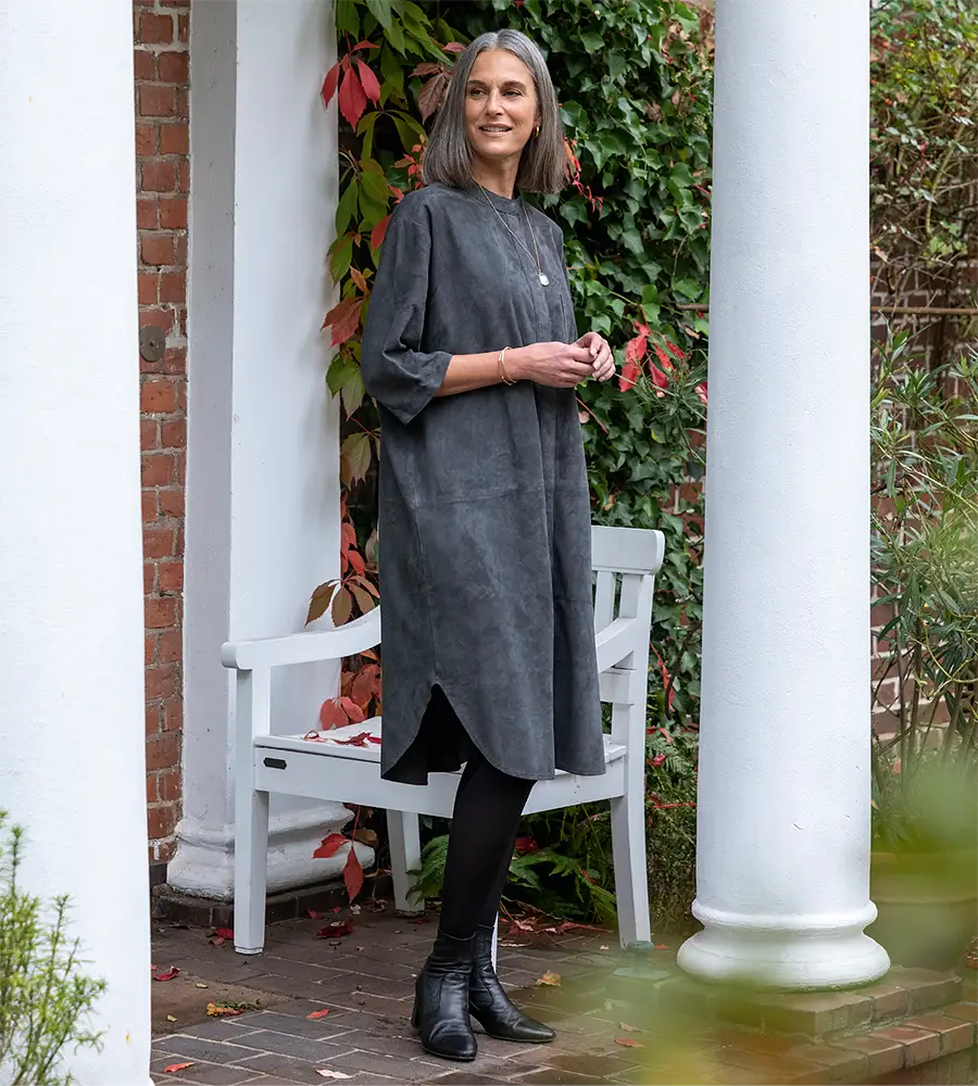 Depeche Wildlederkleid Steel